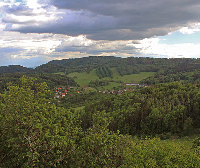 výhled z rozhledny Lucemburkův kopec 