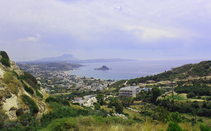 Kos-Kefalos výhled na pláž Agios Stefanos