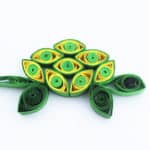Fotografie želvy vyrobené z papíru - Quilling návod želva